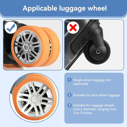 🔥Spring Sale🔥Luggage wheel silent protective cover