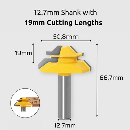 Last Day 70% OFF-45° Lock Miter Router Bit - 12.7mm (1/2") Shank