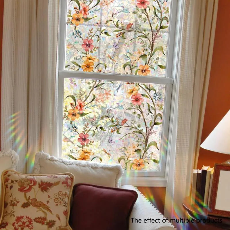 🌸Reflective floral pattern window film🌈