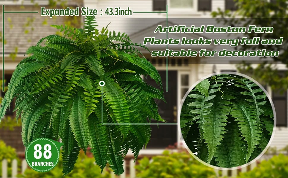 ☘️UV Resistant Lifelike Artificial Boston Fern