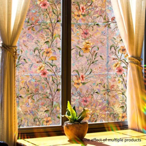 🌸Reflective floral pattern window film🌈