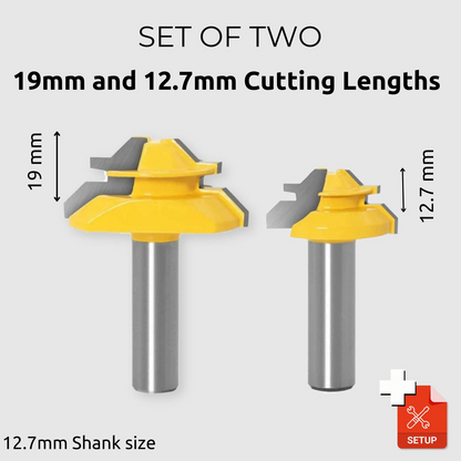 Last Day 70% OFF-45° Lock Miter Router Bit - 12.7mm (1/2") Shank